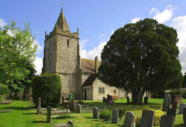 Traditional English Church A beautiful church set in the heart of the English countryside methodist stock pictures, royalty-free photos & images