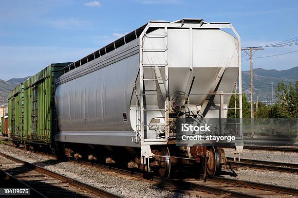 Hopper Car On Freight Train Stock Photo - Download Image Now - Car, Cereal Plant, Freight Train