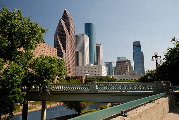 istock Houston Skyscrapers Across Bayou Bridge 184119799