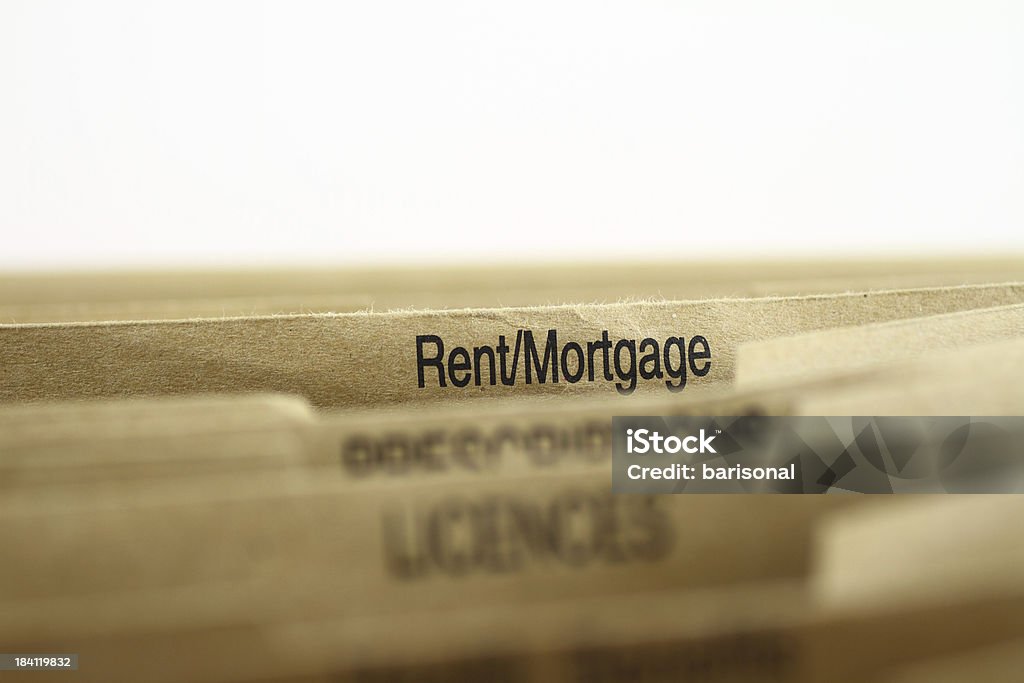 Rent Mortgage Filing Application Form Stock Photo