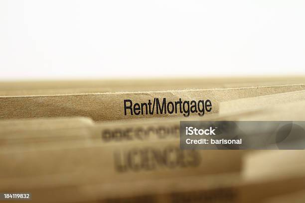 Rent Mortgage Filing Stock Photo - Download Image Now - Application Form, Archives, Arrangement