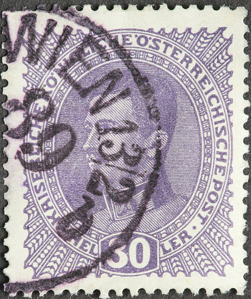 istock military man on very old Austrian postage stamp 184120934