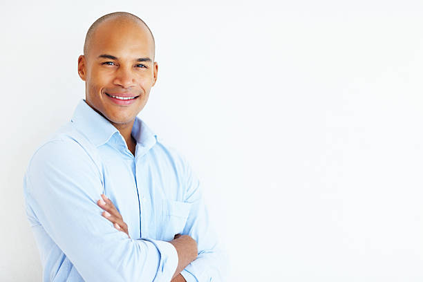 istock Confident male executive on white background 184121395