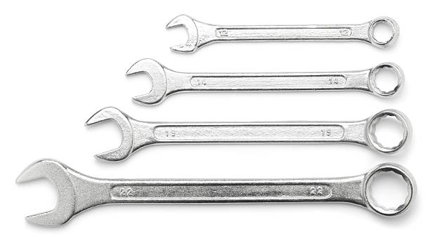 Spanners "Spanners on white. This file is cleaned, retouched and contains" wrench stock pictures, royalty-free photos & images