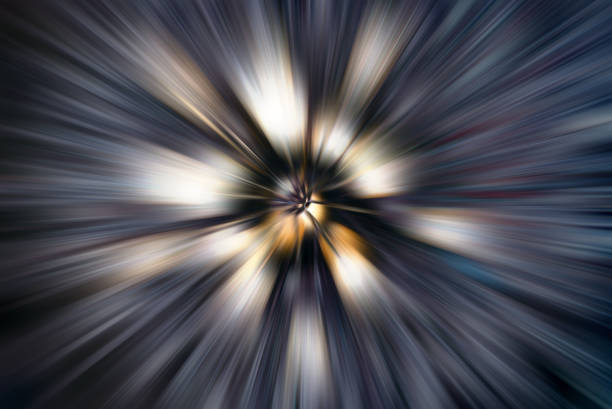 Blurry movement of light from a point in the center. Background