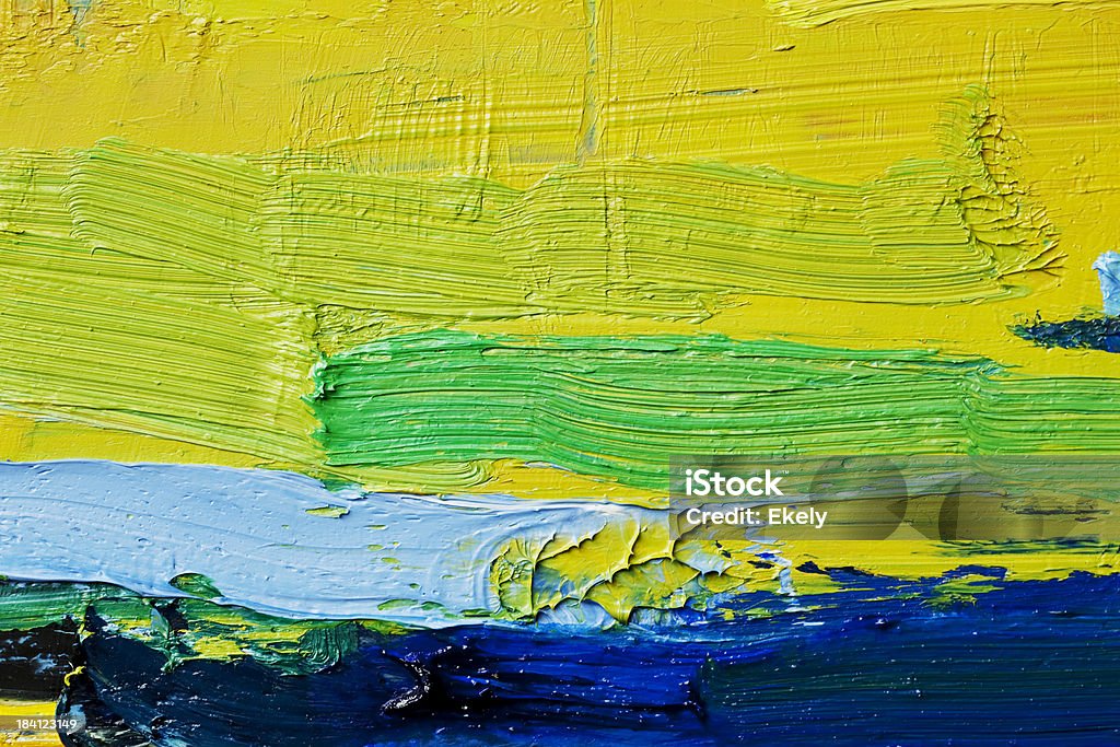 Fundo abstrato arte pintada de amarelo. - Foto de stock de Abstrato royalty-free