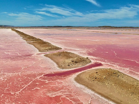 The pattern of salt lake in west Australia