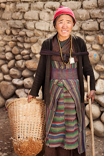 istock Tibetan woman at work. Mustang, Nepal. 184127986