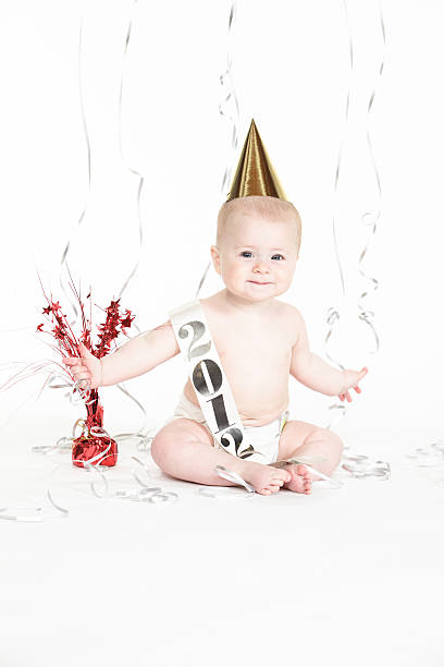 Bebê feliz Ano Novo - foto de acervo