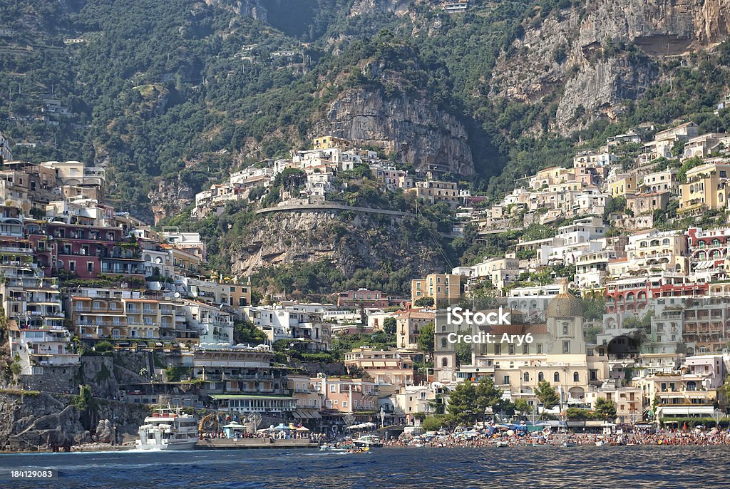 Positano (costiera amalfitana, Italia - Foto stock royalty-free di Ambientazione esterna