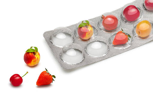 istock Small fruits in a pill blister packs 184129409