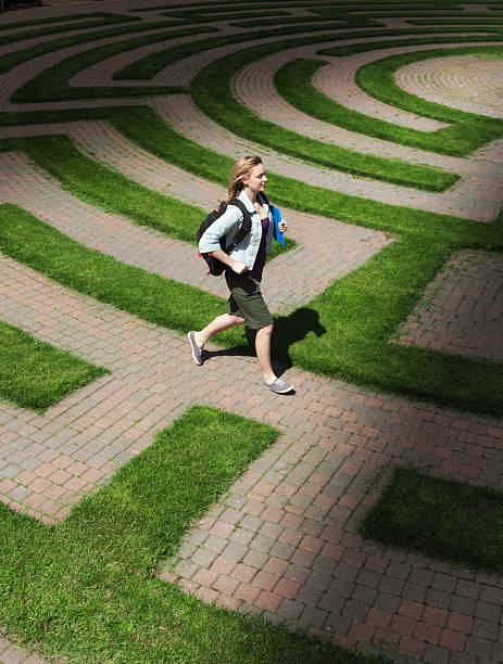 istock Student Navigating Through the Puzzle Maze of Education and Schooling 184129423