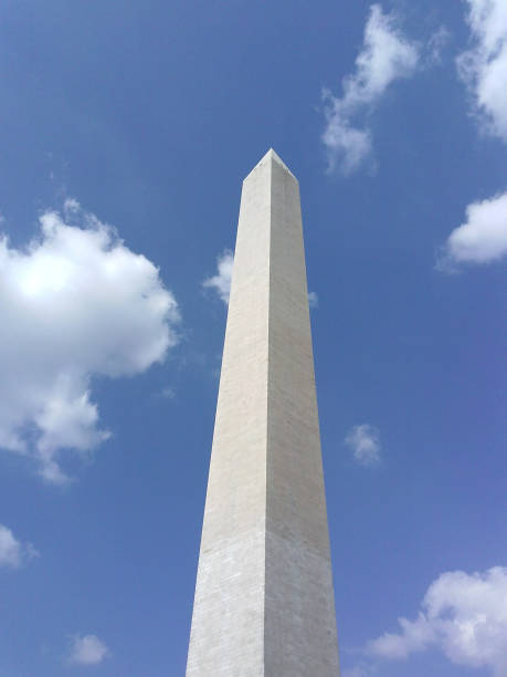 Washington Monument photographed against a blue sky on a summer's day