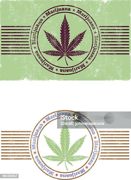 Haschischbriefmarke Stock Vektor Art und mehr Bilder von Blatt - Pflanzenbestandteile - Blatt - Pflanzenbestandteile, Blumentopf, Cannabis - Droge