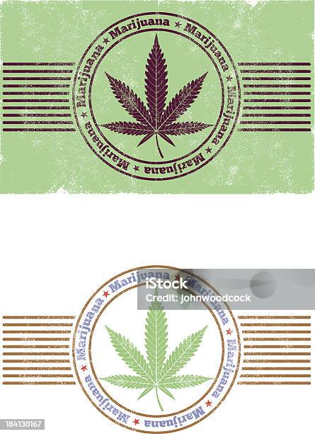 Marijuana Pieczęć - Stockowe grafiki wektorowe i więcej obrazów Doniczka - Doniczka, Grafika komputerowa, Grafika wektorowa