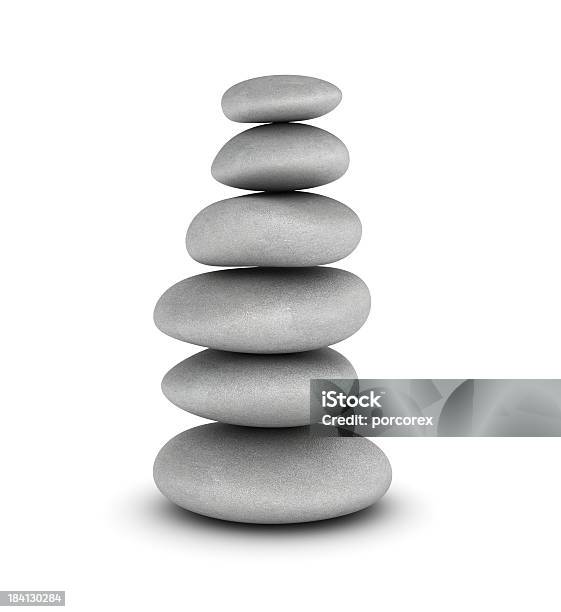 Equilíbrio De Pedras - Fotografias de stock e mais imagens de Pedra - Rocha - Pedra - Rocha, Branco, Empilhar