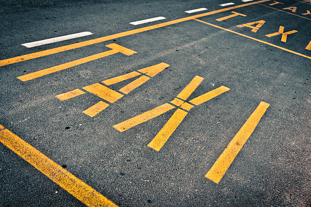 istock Taxi Parking Space on Paved Road 184130604
