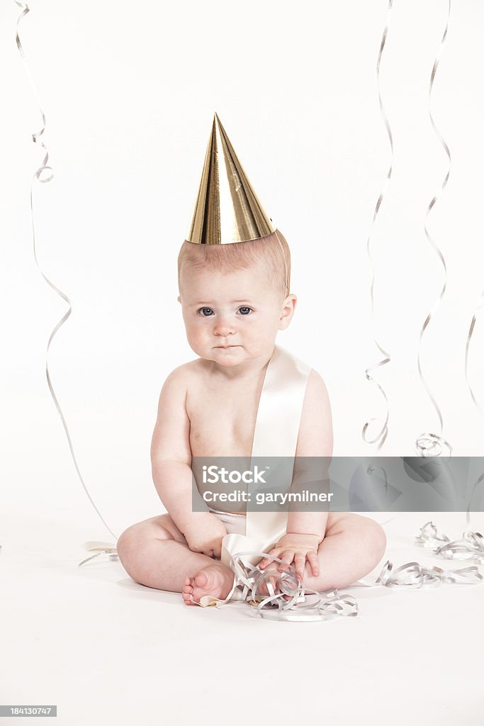 Felice anno nuovo da bambino - Foto stock royalty-free di 6-11 Mesi