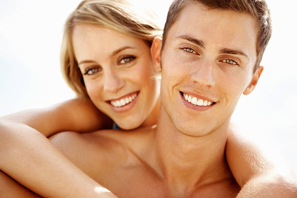 istock Beautiful couple having fun outdoors 184131044