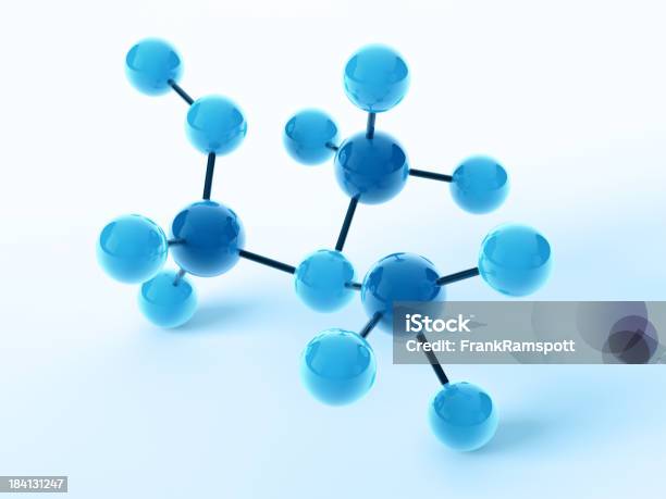 Blue Molekülstruktur Sciencesymbol Stockfoto und mehr Bilder von Abstrakt - Abstrakt, Blau, Chemie