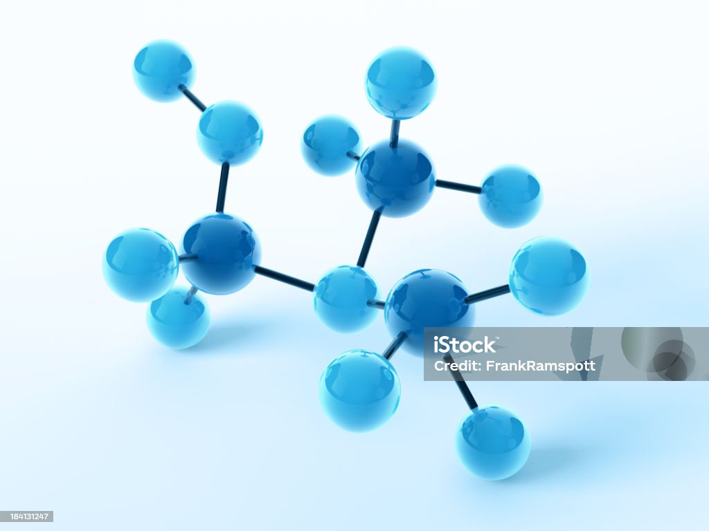 Símbolo azul estructura Molecular ciencia - Foto de stock de Abstracto libre de derechos