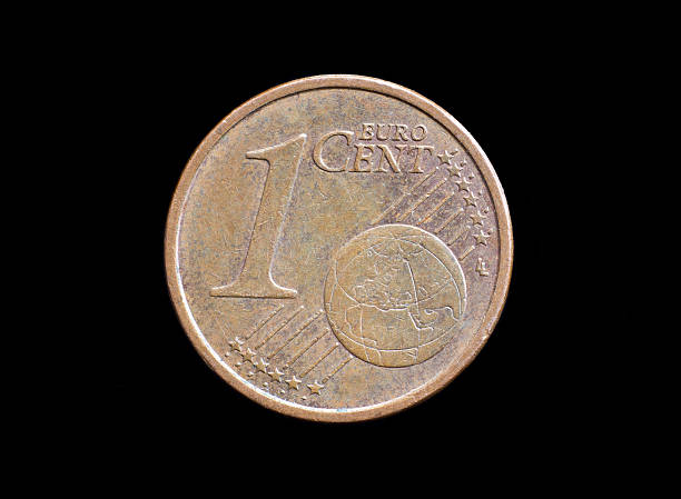 istock One euro cent .coin on black background 184131438