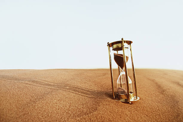 old hourglass stock photo