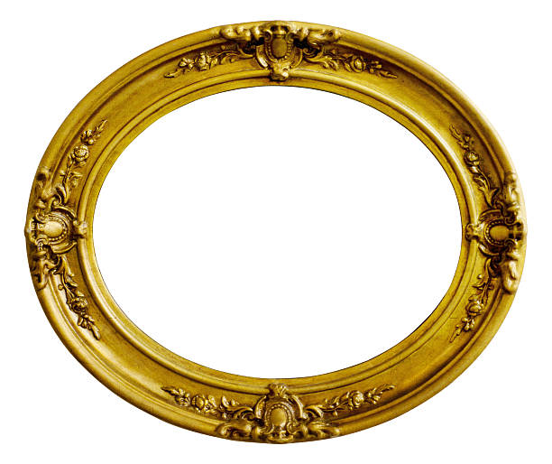 istock Antique wooden Golden Picture Frame 184132788
