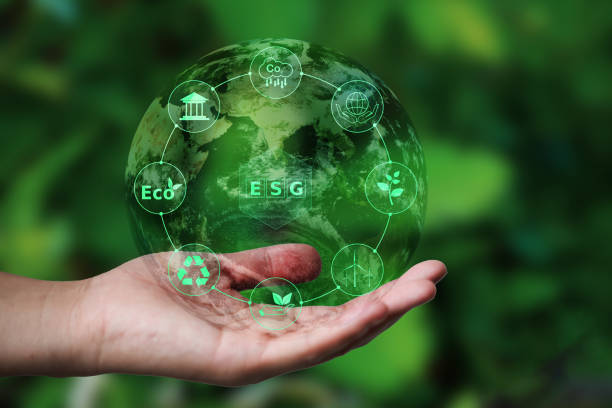 istock Environmental, Social and Governance (ESG) in the hand for sustainable development, 1841334172