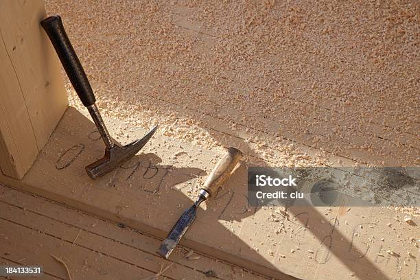 Foto de Detalhes De Madeira Na Nova Casa De Construção e mais fotos de stock de Arquitetura - Arquitetura, Calor, Característica arquitetônica