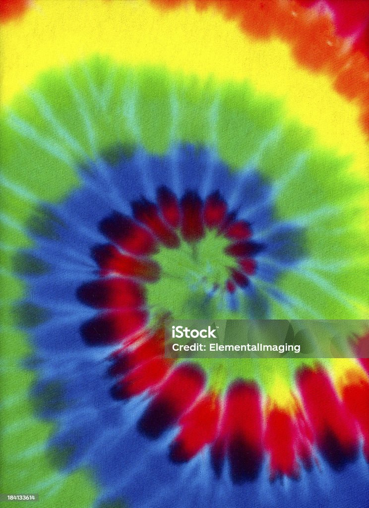 Arco-íris colorido Tingimento padrão ou textura de fundo - Foto de stock de Tingimento do Tecido Amarrado royalty-free