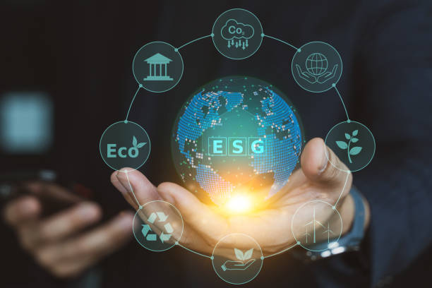 istock Environmental, Social and Governance (ESG) in the hand for sustainable development, 1841337871