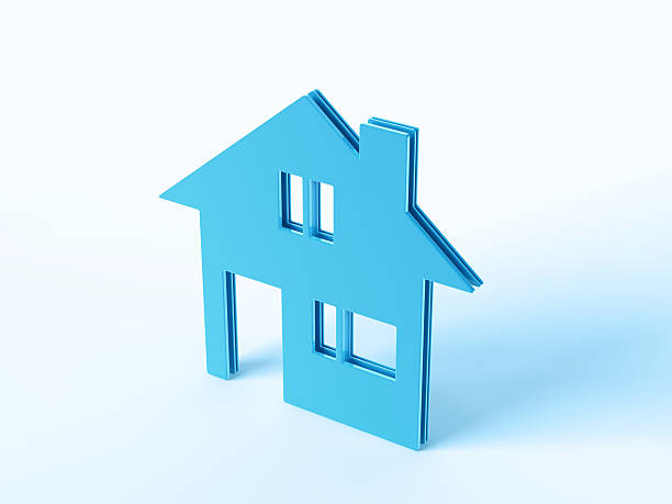 istock Blue Real Estate House Symbol 184133847