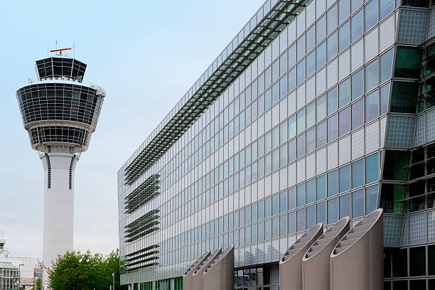 istock Airport terminal and airport tower 184134355