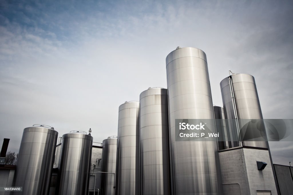 Chemical silos - Lizenzfrei Vorratstank Stock-Foto