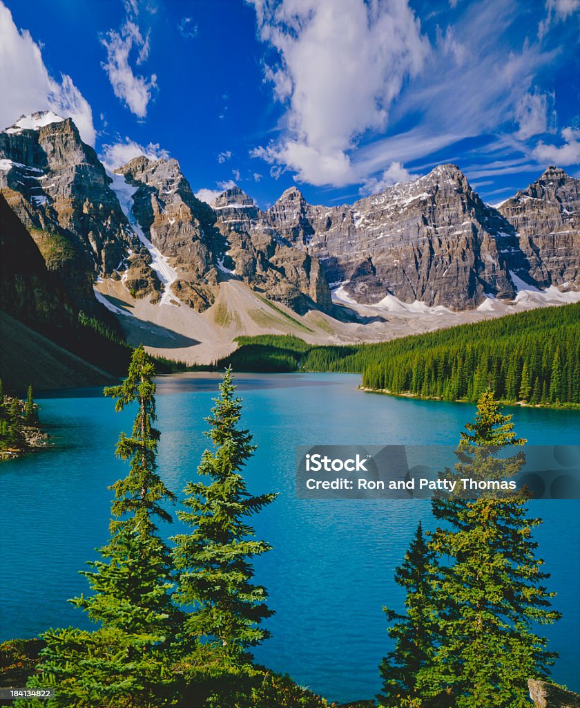 Mountain range in Banff NP part of the Canadian Rockies Valley of the Ten Peaks With Moraine Lake In Banff NP, Canada Canada Stock Photo