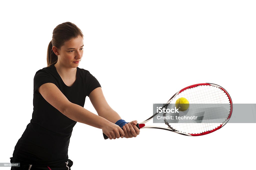 Young woman playing tennis - Lizenzfrei Aktivitäten und Sport Stock-Foto