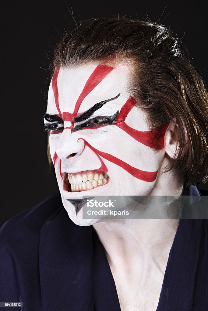 Ethnicities Shoot - Asian Kabuki "A caucasian man made up as an Asian KabukiNote: In this shoot this model was also transformed into an african, indian and caucasian blonde. This was done using heavy makeup so some traces may remain." Kabuki Stock Photo