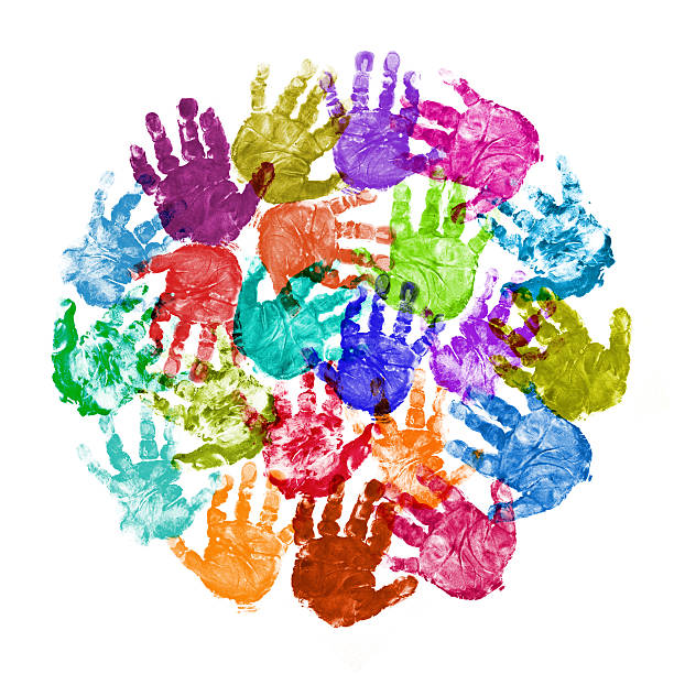 istock Circle of Baby Handprint 184135186