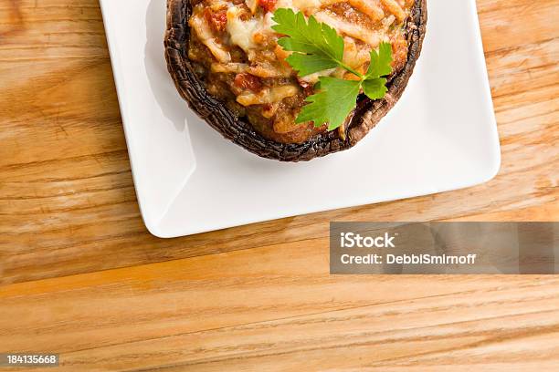 Stuffed Mushroom Stock Photo - Download Image Now - Black Color, Brown, Cheese