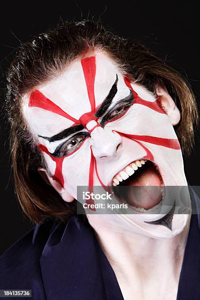 Etnie Sparareasiatica Kabuki - Fotografie stock e altre immagini di Kabuki - Kabuki, Adulto, Aggressione