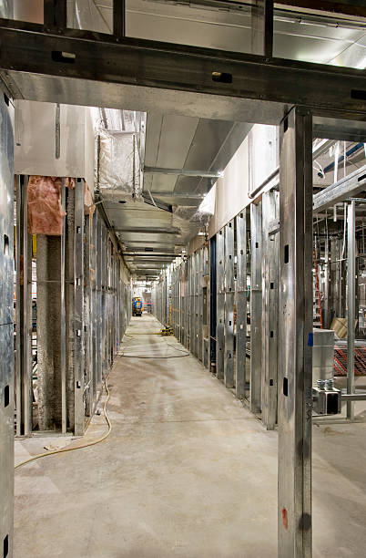 istock Rough Plumbing and Steel Stud Framing, Commercial Construction 184136655