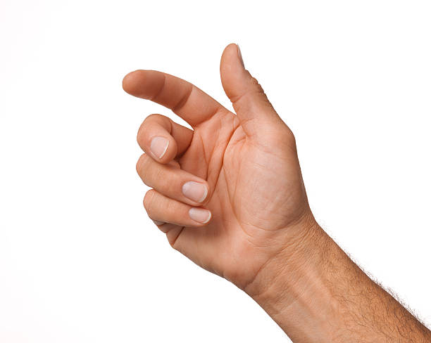 istock Half-closed male hand on white background 184136740