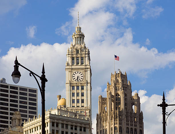 istock Michigan–Wacker Historic District in Chicago USA 184136846