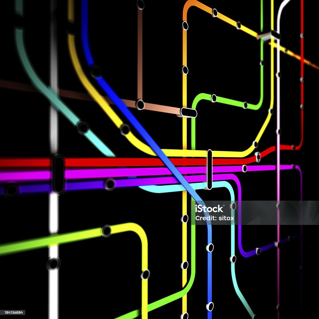 Metro/Mapa de estrada de ferro - Royalty-free Diagrama Foto de stock