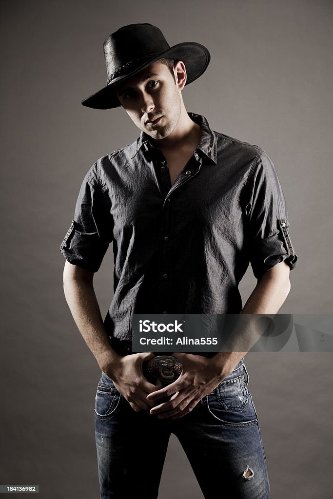 Ritratto di un cowboy - Foto stock royalty-free di Cowboy