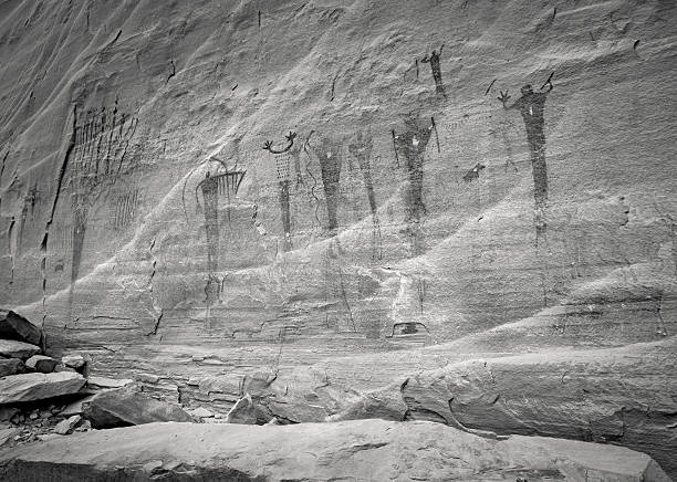 Buckhorn Wash Pictograph Panel in B&W