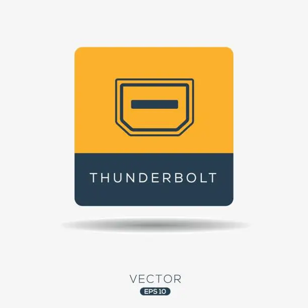 Vector illustration of Thunderbolt Icon