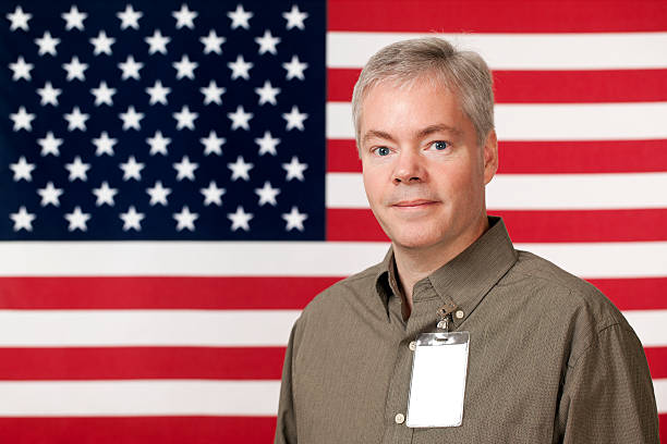 istock American Business Man and Flag 184137639