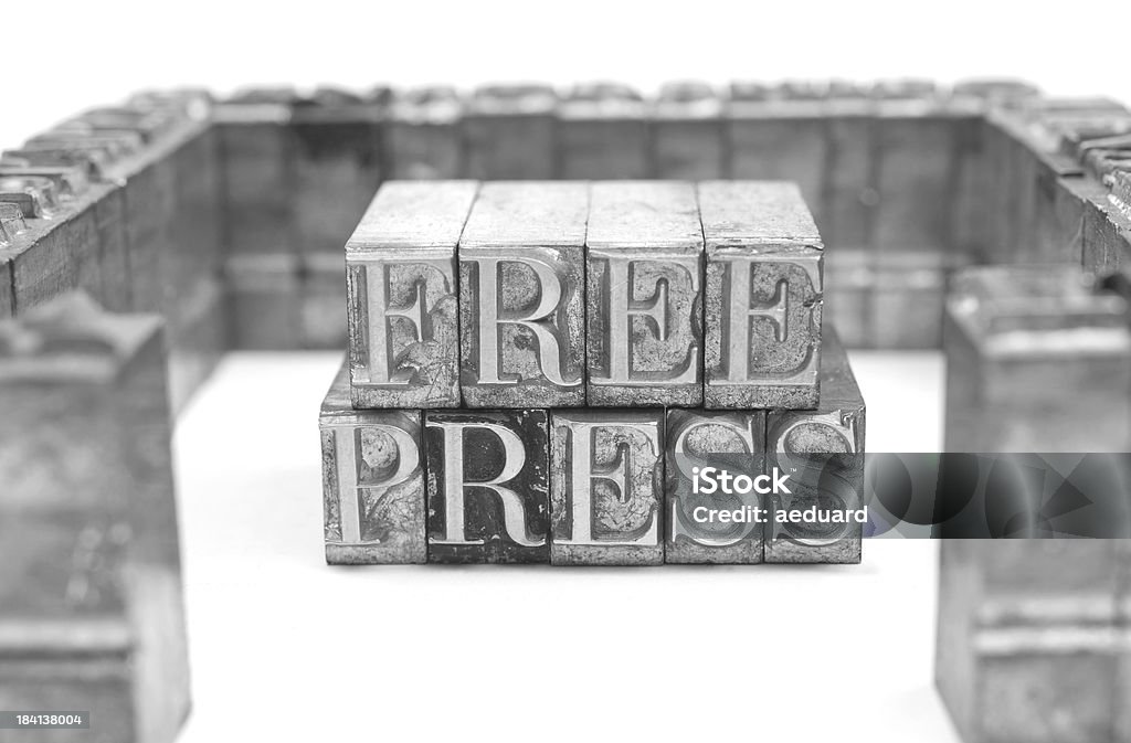 Free Press-odprowadzeniowe liter - Zbiór zdjęć royalty-free (Maszyna drukarska)